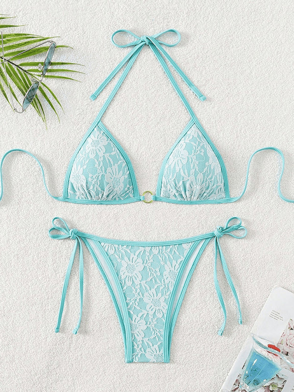 Backless Lace Bikini