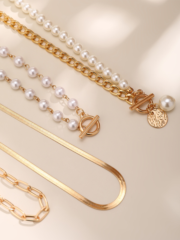 Baroque shaped pearl necklace creative irregular chain clavicle necklace