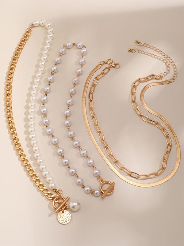 Baroque shaped pearl necklace creative irregular chain clavicle necklace