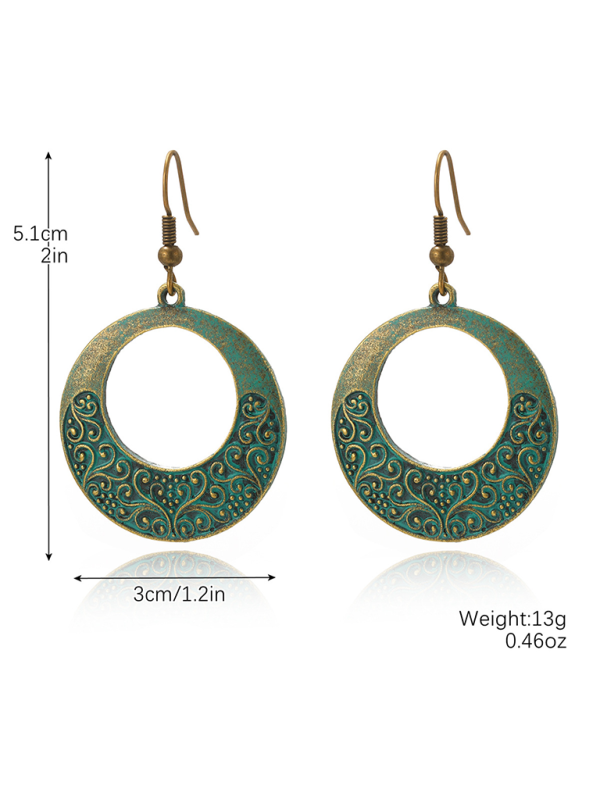 Bohemian vintage ethnic turquoise earring set