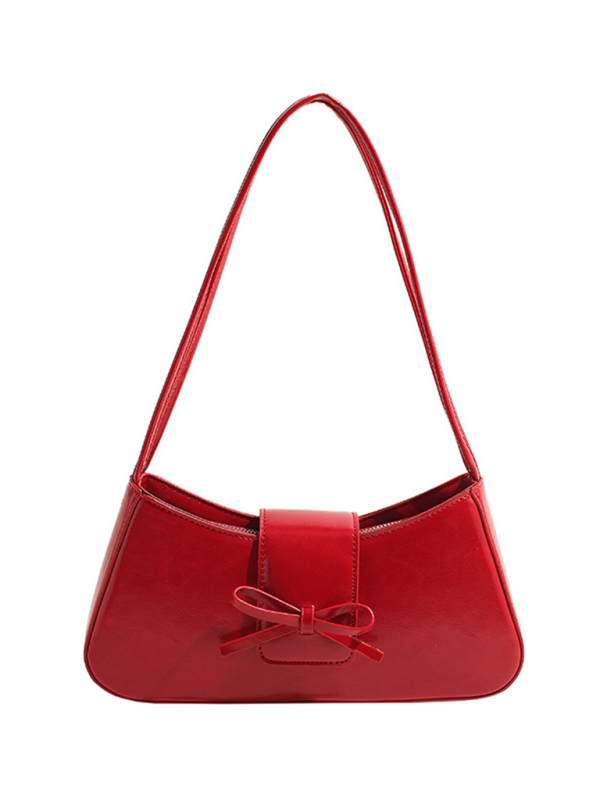 Bowknot underarm shoulder bag small square handbag