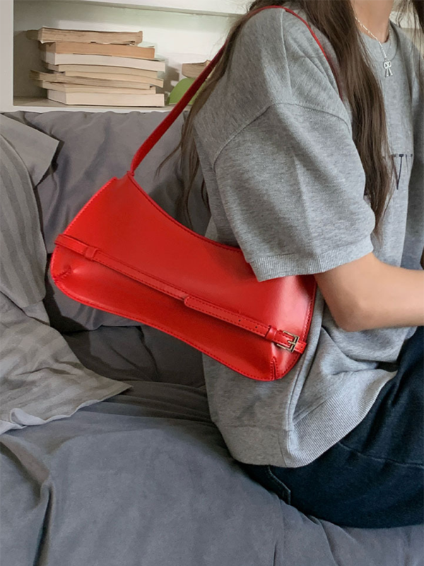 Fashion shoulder bag retro baguette bag