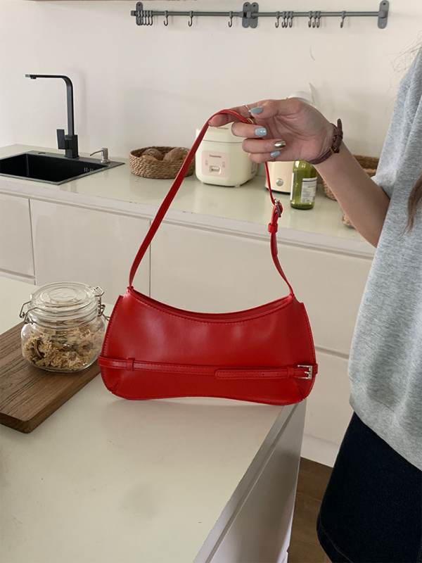 Fashion shoulder bag retro baguette bag