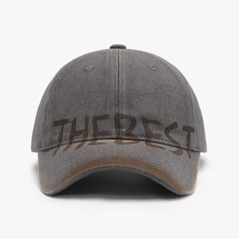 Graffiti letters fashion all-match cap outdoor curved brim soft top baseball cap - Grey / FREESIZE