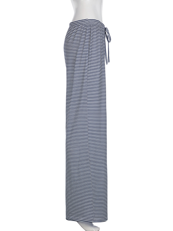 Loose-fitting low-rise casual pants hot girl drape knitted wide-leg trousers