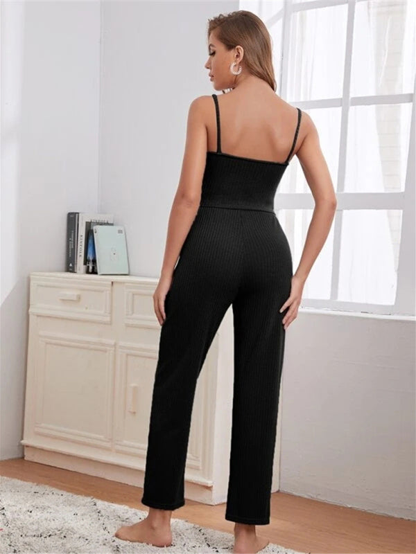 Loungewear Women’s Waffle Knit Long Three-Piece Suit