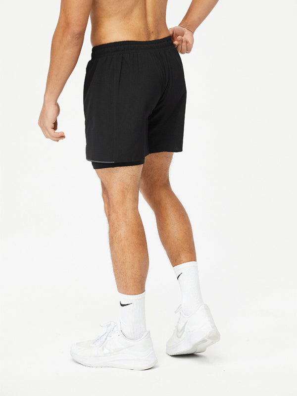 Men’s breathable loose fit quick-drying training shorts - Black / M