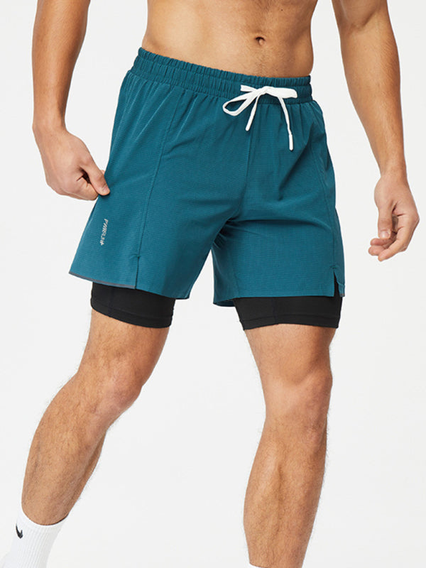 Men’s breathable loose fit quick-drying training shorts - Blue / M