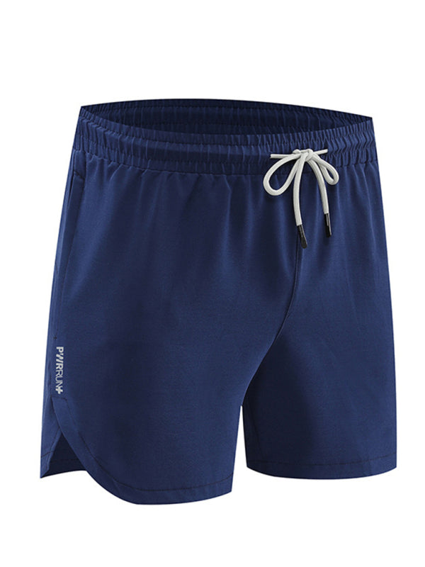 Men’s breathable loose version quick-drying running training three-quarter shorts