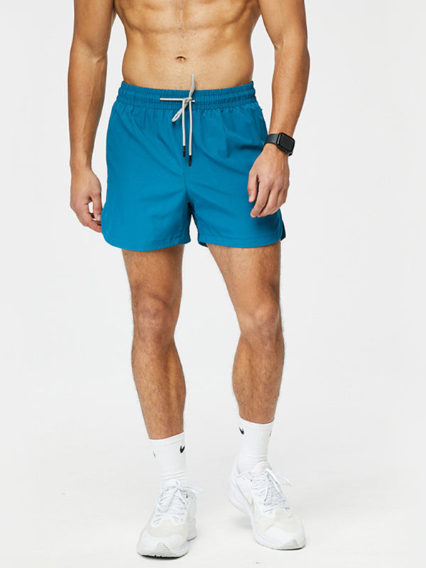 Men’s breathable loose version quick-drying running training three-quarter shorts