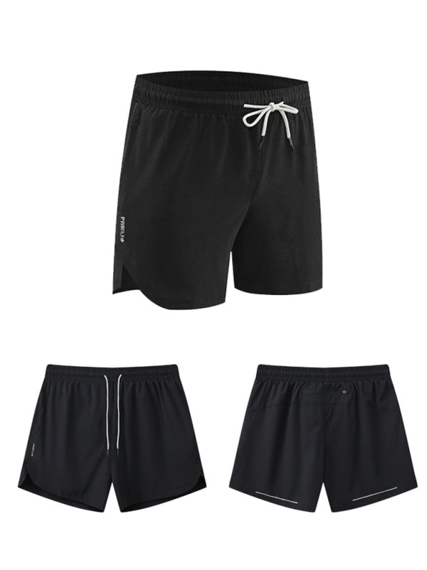 Men’s breathable loose version quick-drying running training three-quarter shorts