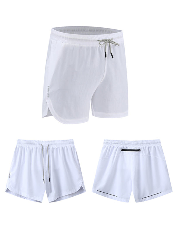Men’s breathable loose version quick-drying running training three-quarter shorts