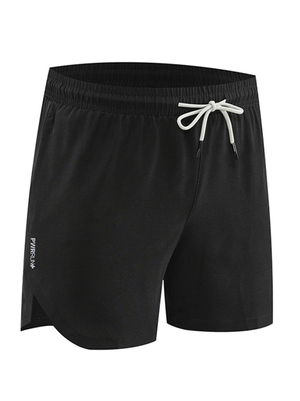 Men’s breathable loose version quick-drying running training three-quarter shorts