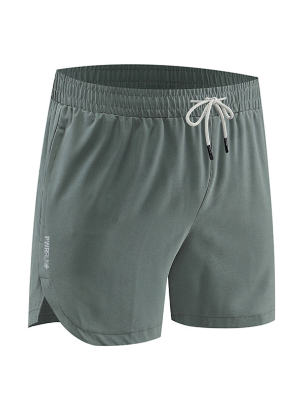 Men’s breathable loose version quick-drying running training three-quarter shorts