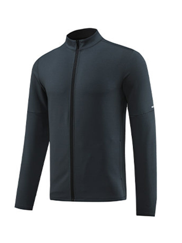 Men’s casual wear cardigan full zip running wear fitness wear training wear - Grey / M