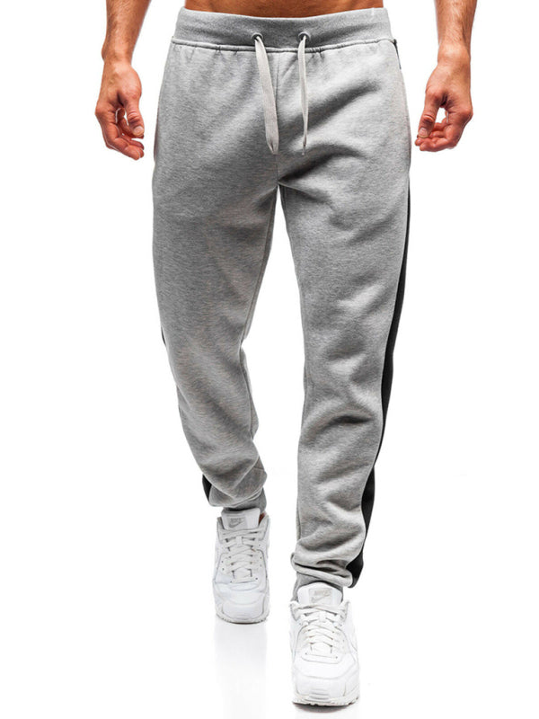 Men’s fashion casual stitching pencil trousers