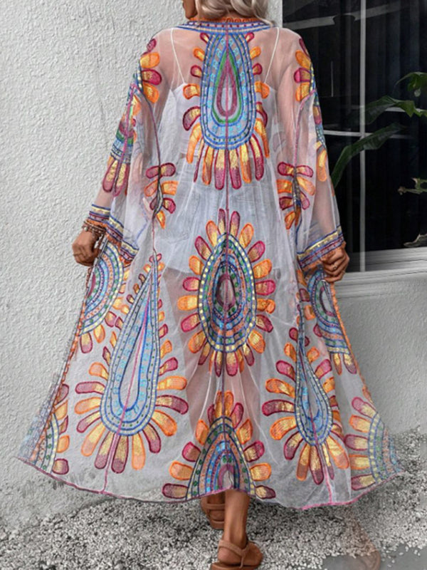 New Beach Skirt Casual Vacation Lace Cardigan Bikini Swimsuit Cover-Up Sun Protection Wear