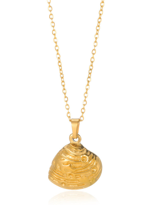 New casual all-match holiday ocean shell necklace jewelry - Golden / FREESIZE