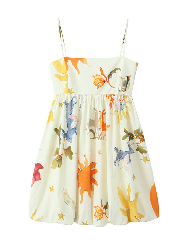 New casual holiday series printed dress and skirt - Pattern / XS