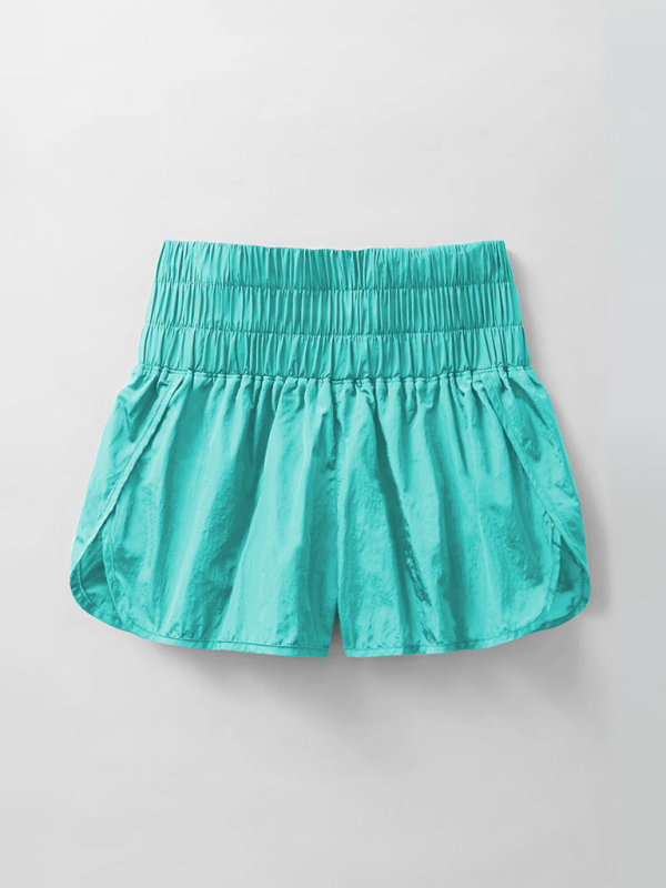 New elastic high waist shorts yoga quick dry sports shorts - Green / S