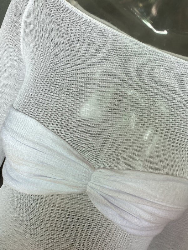 New Fashion Women’s Clothing Lightweight See-Through Neck T-Shirt Top