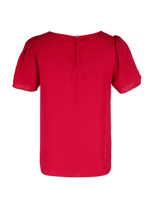 New Fashion Women’s Round Neck Short Sleeve Shirt