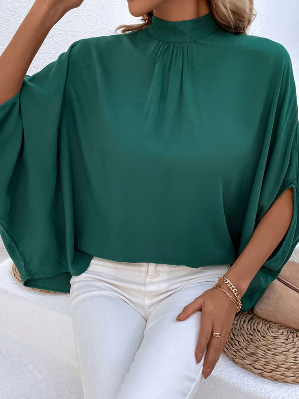 New fashion women’s temperament solid color shirt