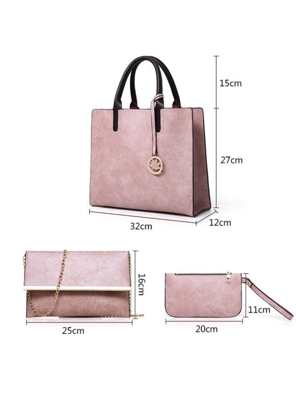 New mother-in-law bag PU women’s bag large bag multi-piece set shoulder bag
