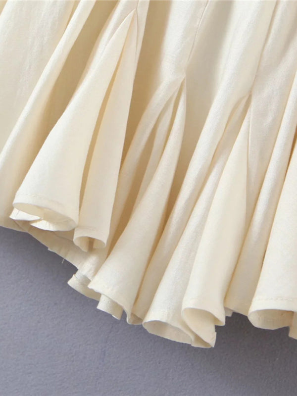 New sexy pleated skirt chest pleated strapless dress