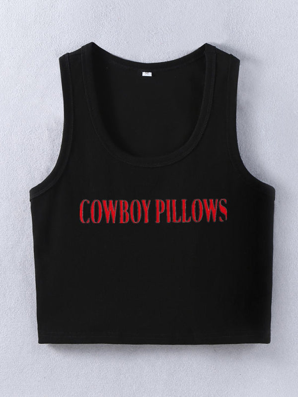 New street style INS trendy short vest women’s tops