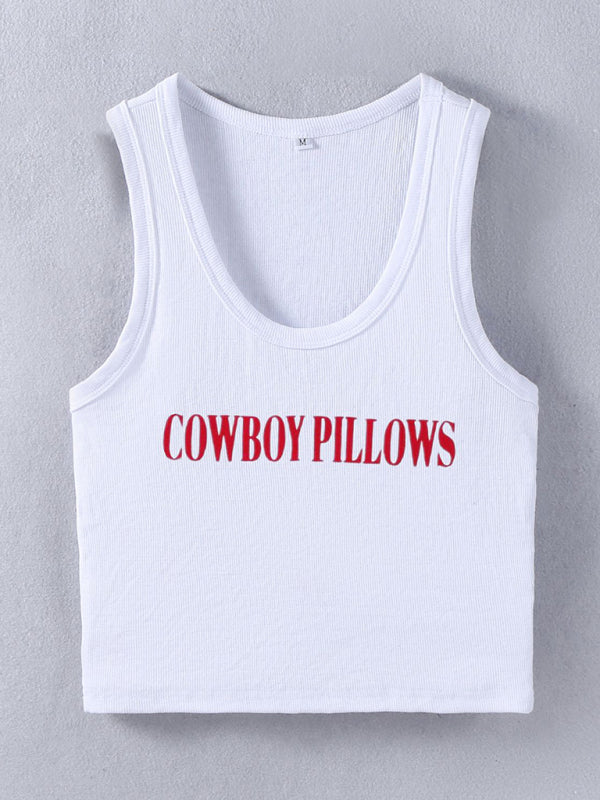 New street style INS trendy short vest women’s tops