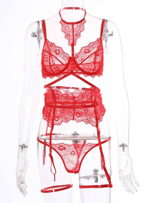 New style sexy sexy women’s lace split underwear set