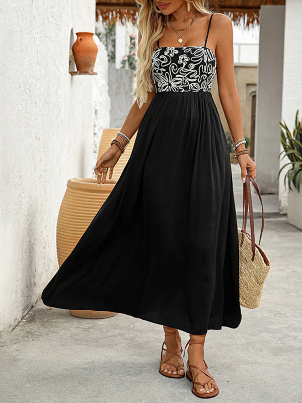New style sleeveless casual suspender dress