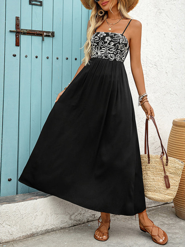 New style sleeveless casual suspender dress