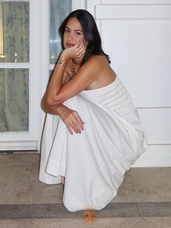 New tube top and sleeveless elegant ladies dress with elegant craftsmanship