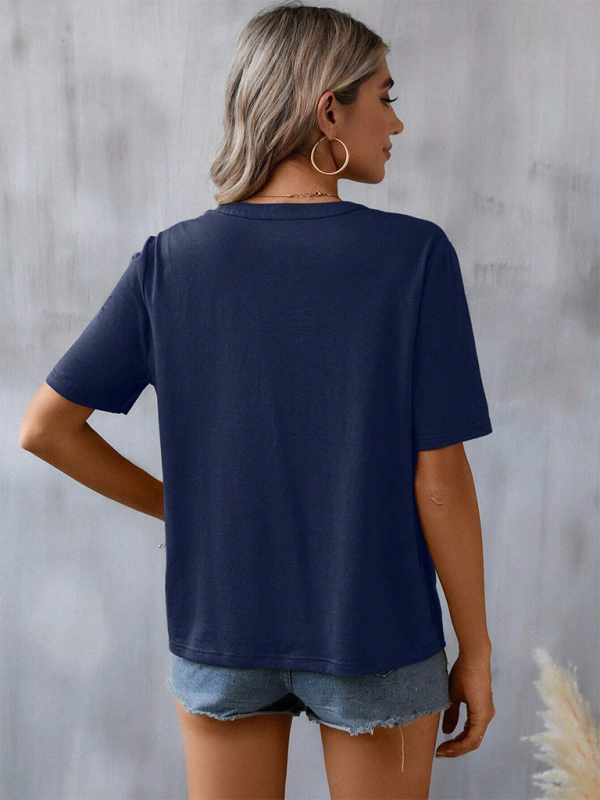 New women’s fashion embroidery stitching lace top