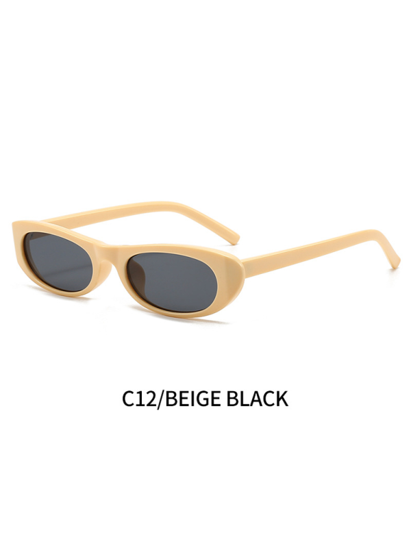 New women’s oval sunglasses fashionable and versatile macaron color sunglasses