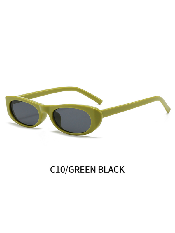 New women’s oval sunglasses fashionable and versatile macaron color sunglasses