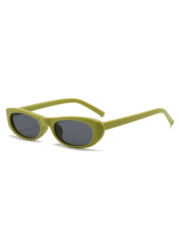 New women’s oval sunglasses fashionable and versatile macaron color sunglasses