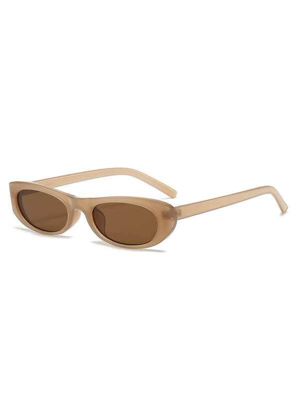 New women’s oval sunglasses fashionable and versatile macaron color sunglasses
