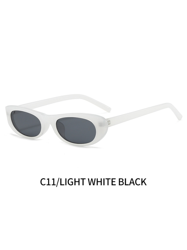 New women’s oval sunglasses fashionable and versatile macaron color sunglasses