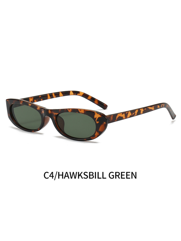 New women’s oval sunglasses fashionable and versatile macaron color sunglasses