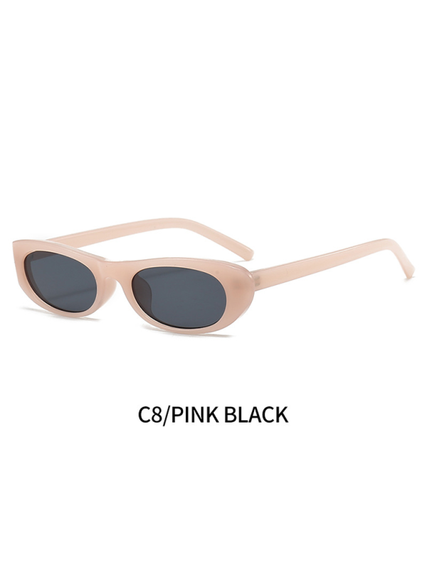New women’s oval sunglasses fashionable and versatile macaron color sunglasses