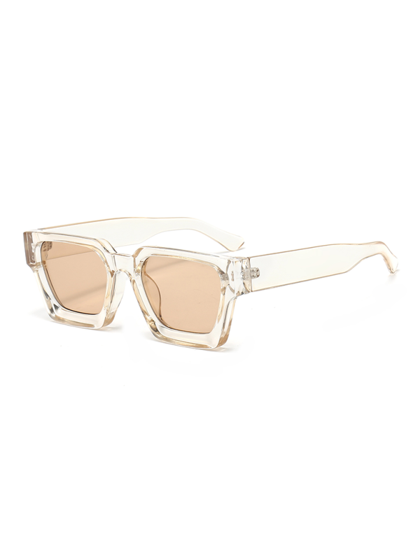 New women’s thick frame sunglasses trendy square frame sunglasses - Cracker khaki / FREESIZE