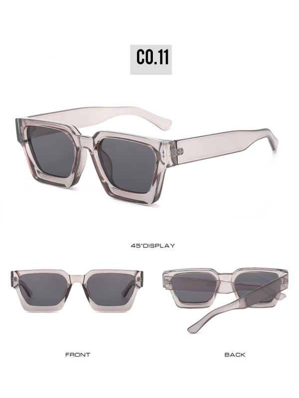 New women’s thick frame sunglasses trendy square frame sunglasses - Grey / FREESIZE