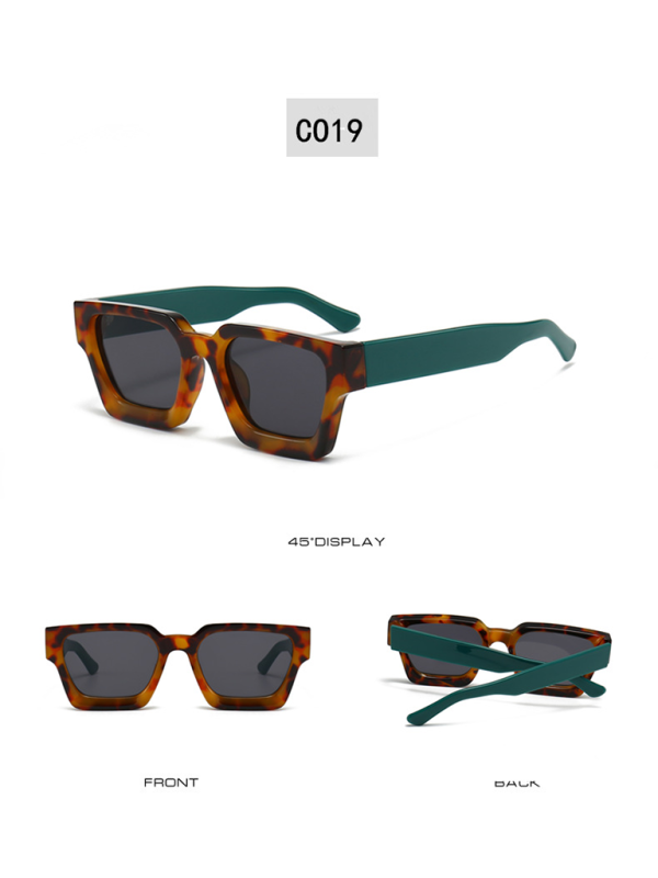 New women’s thick frame sunglasses trendy square frame sunglasses - Pattern8 / FREESIZE
