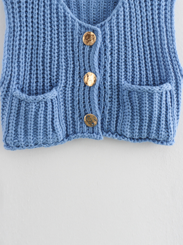 New women’s thick needle knitted vest