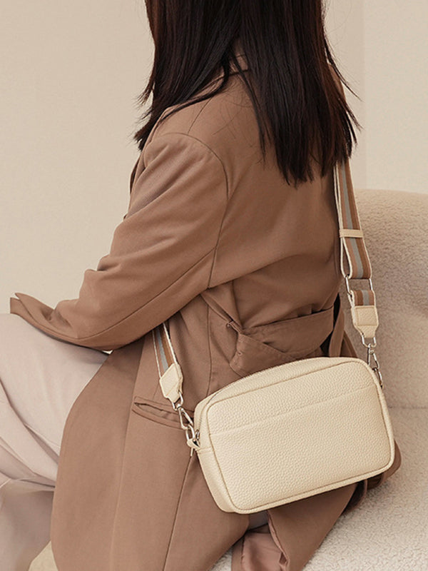 Solid color PU messenger bag women’s small bag ladies shoulder bag small square bag