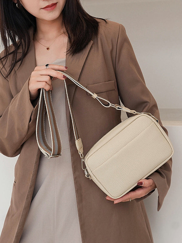 Solid color PU messenger bag women’s small bag ladies shoulder bag small square bag