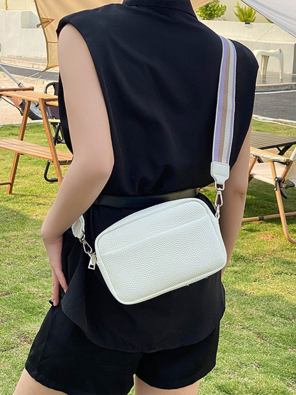 Solid color PU messenger bag women’s small bag ladies shoulder bag small square bag